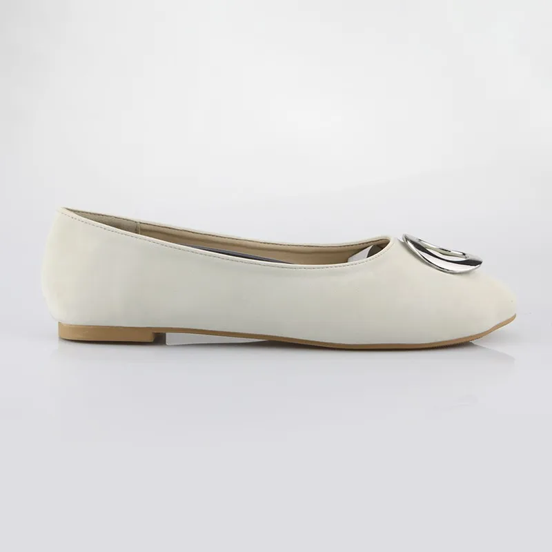 White Classic Ballet Flats
