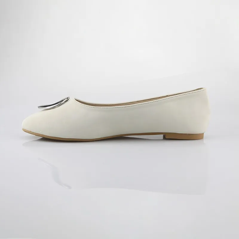 White Classic Ballet Flats